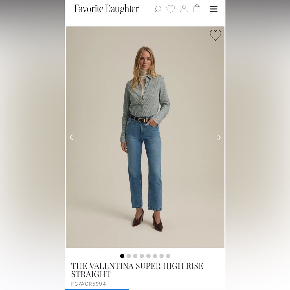 Favorite Daughter Valentina Super High Rise Straight Jean
